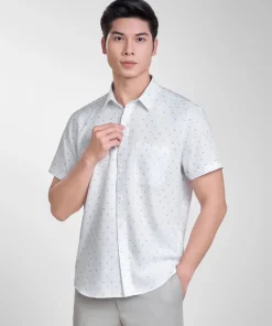 Áo sơ mi - AR250118NT kiểu dáng Regular Fit, kiểu dáng hiện đại, dễ phối đồ. Chất liệu: 71% Ultrafine Polyester, 25% Modal (lenzing), 4% Spandex